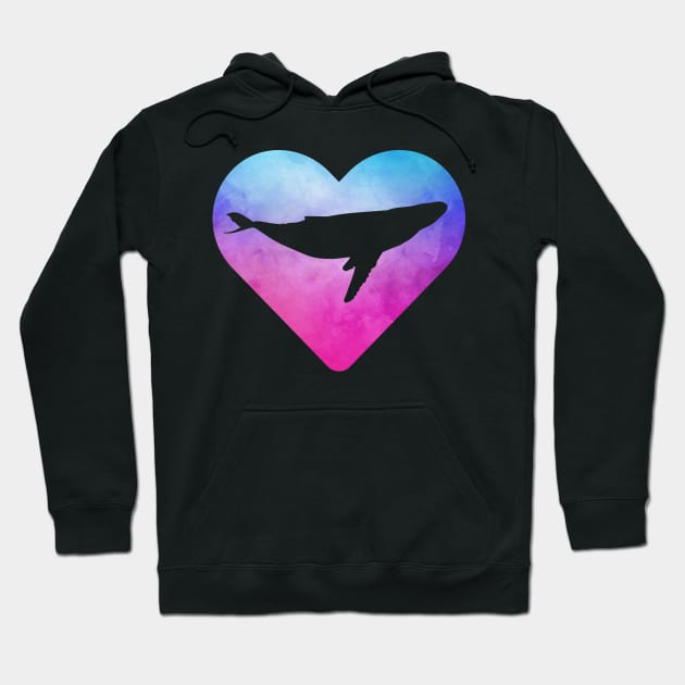 Women or Girls Humpback Whale Hoodie by JKFDesigns